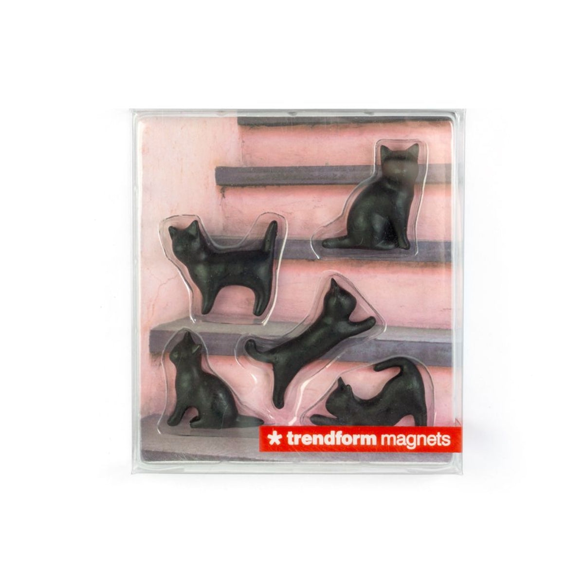 Katzen Magnete 5er Set Schwarz - Kühlschrankmagnete