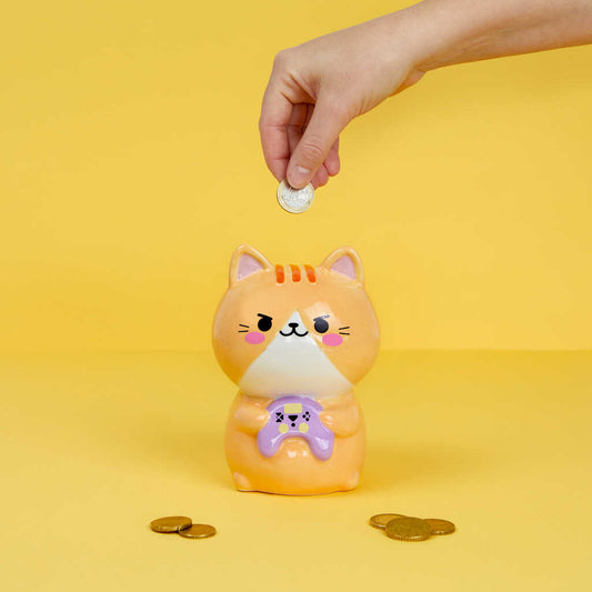 Sparschwein in Katzenform - Kawaii Gamer Balvi
