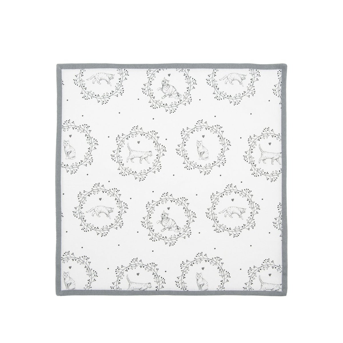 Platzdeckchen mit Katzenmotiv - 40x40 cm Platzdeckchen