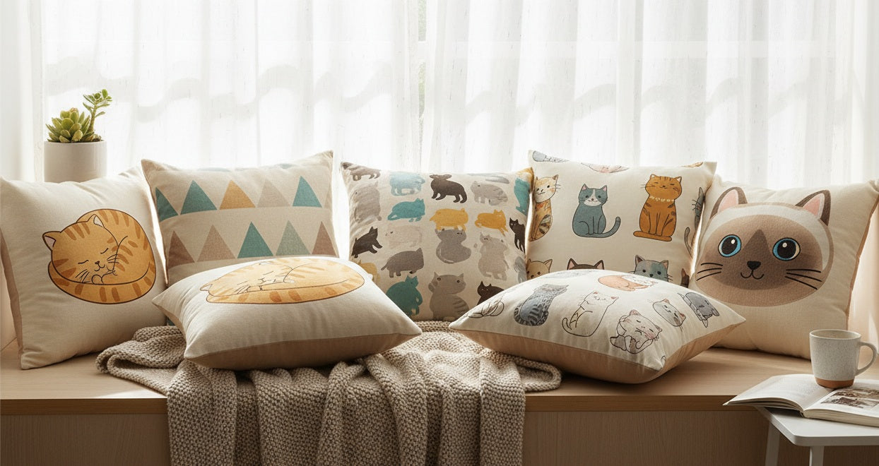 Kissen mit Katzenmotiv - Katz und Kater