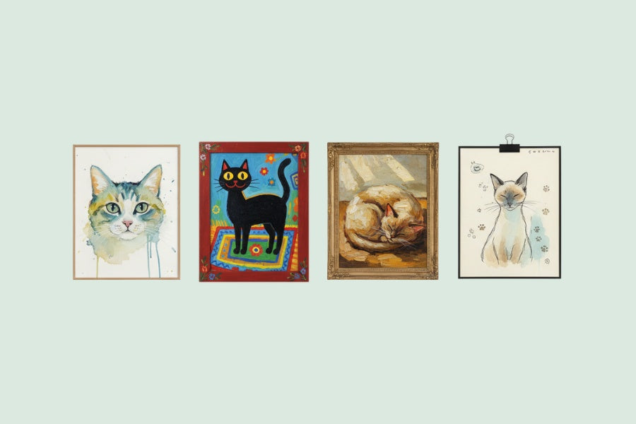 Künstlerische Katzen Designs