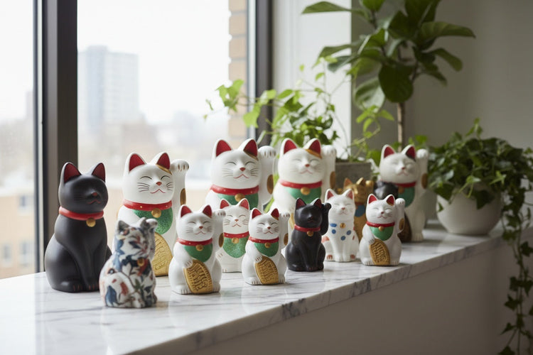 Winkekatzen und Katzenfiguren
