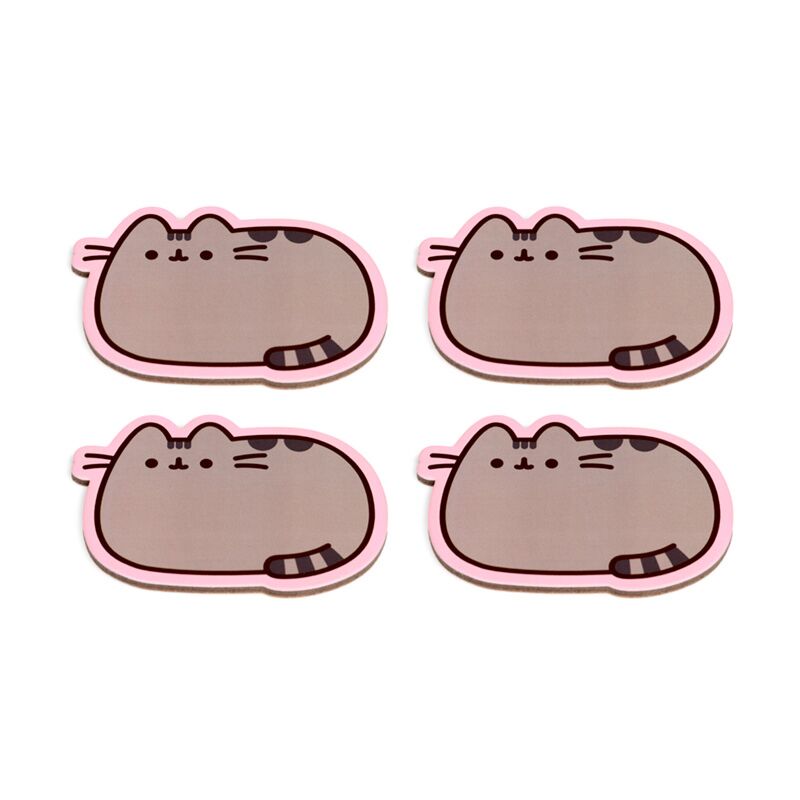 Pusheen Korkuntersetzer Set - 4 Untersetzer in Katzenform Untersetzer