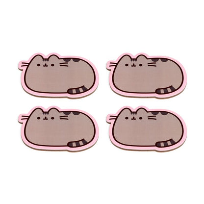 Pusheen Korkuntersetzer Set - 4 Untersetzer in Katzenform Untersetzer