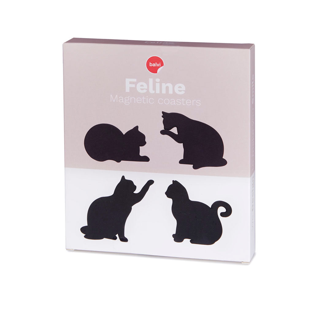 magnetische Untersetzer schwarze Katzen - 4 Stück Balvi