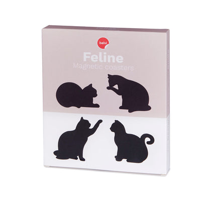 magnetische Untersetzer schwarze Katzen - 4 Stück Balvi