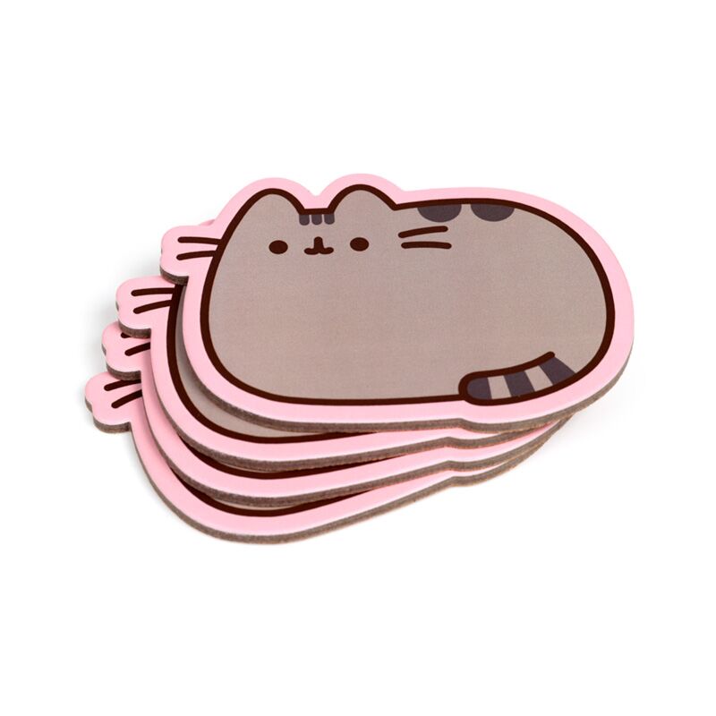 Pusheen Korkuntersetzer Set - 4 Untersetzer in Katzenform Untersetzer