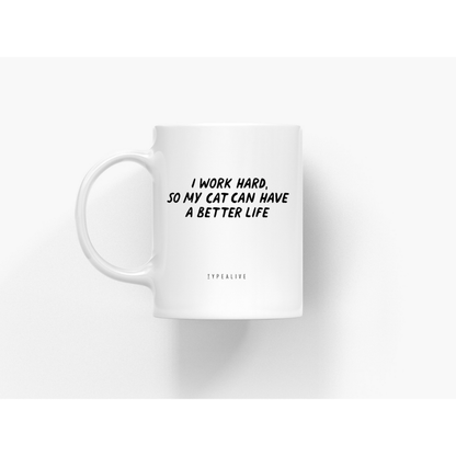 Tasse mit Schwarze Katze - Better Life Cats Teetasse