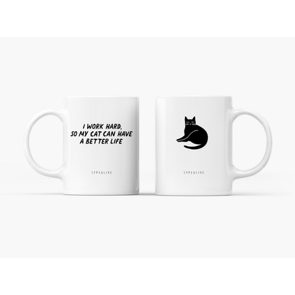 Tasse mit Schwarze Katze - Better Life Cats Teetasse