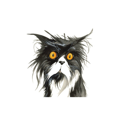 Kühlschrankmagnet Katze mit Bad Hair Day Magnet