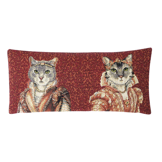 Kissenhülle Katze Bianca und Lucrecia 20x45 cm Katzenliebhaber Kissenhülle