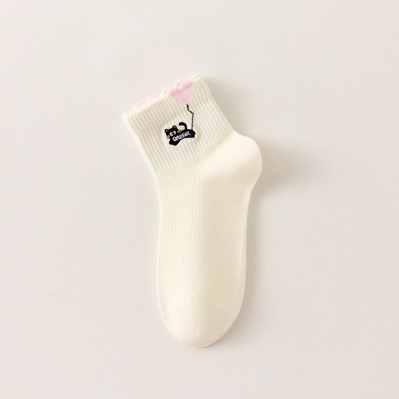 3er-Set Socken - Katze mit Herzballon