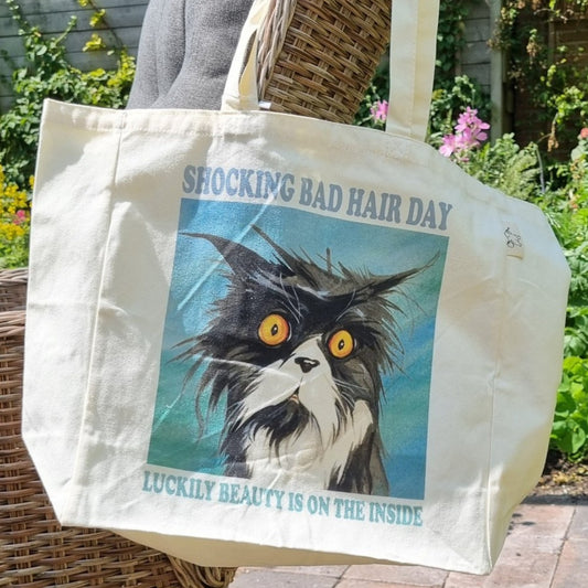 Einkaufstasche mit Katze - Beauty is on the Inside Einkaufstasche