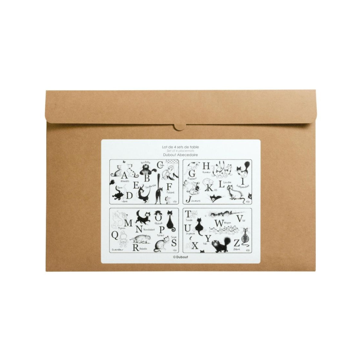 Platzdeckchen 4er Set - Dubout-Katzen Platzdeckchen