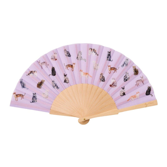 Handfächer mit Katzenmotiv - Happy Cat Handfächer