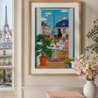 Katzen Puzzle - Frühstück in Paris