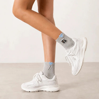 3er-Set Socken - Katze mit Herzballon