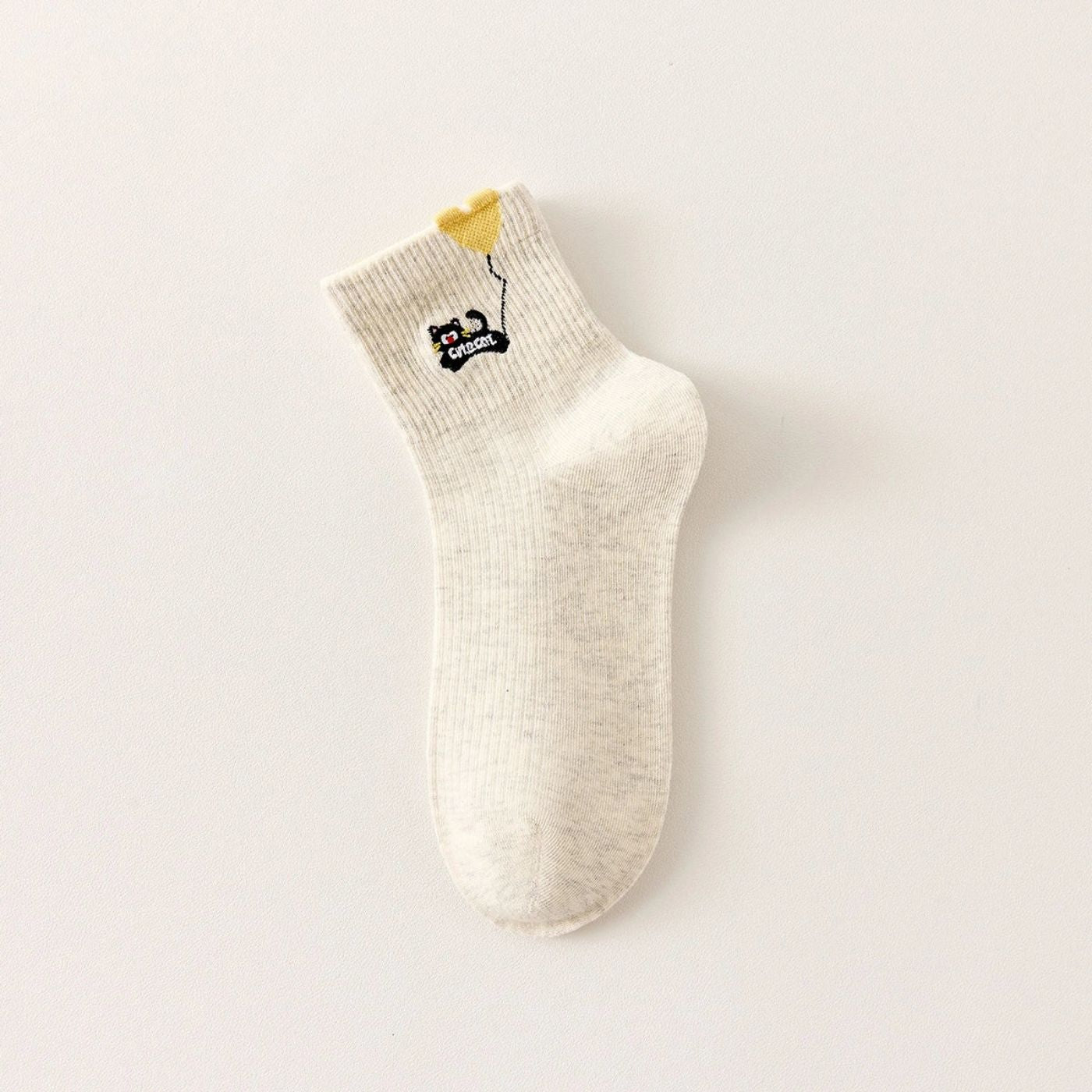 3er-Set Socken - Katze mit Herzballon