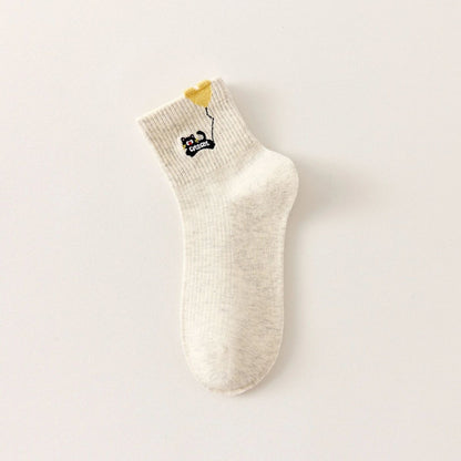 3er-Set Socken - Katze mit Herzballon