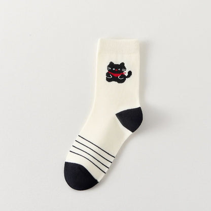 3er-Set Katzensocken mit verspieltem Katzendesign