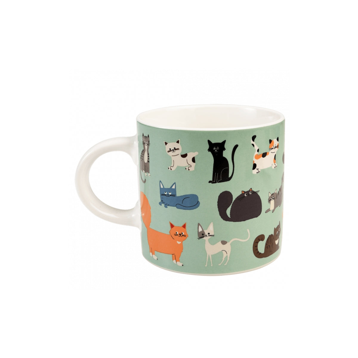grüne Tasse mit kleinen Katzen Tasse