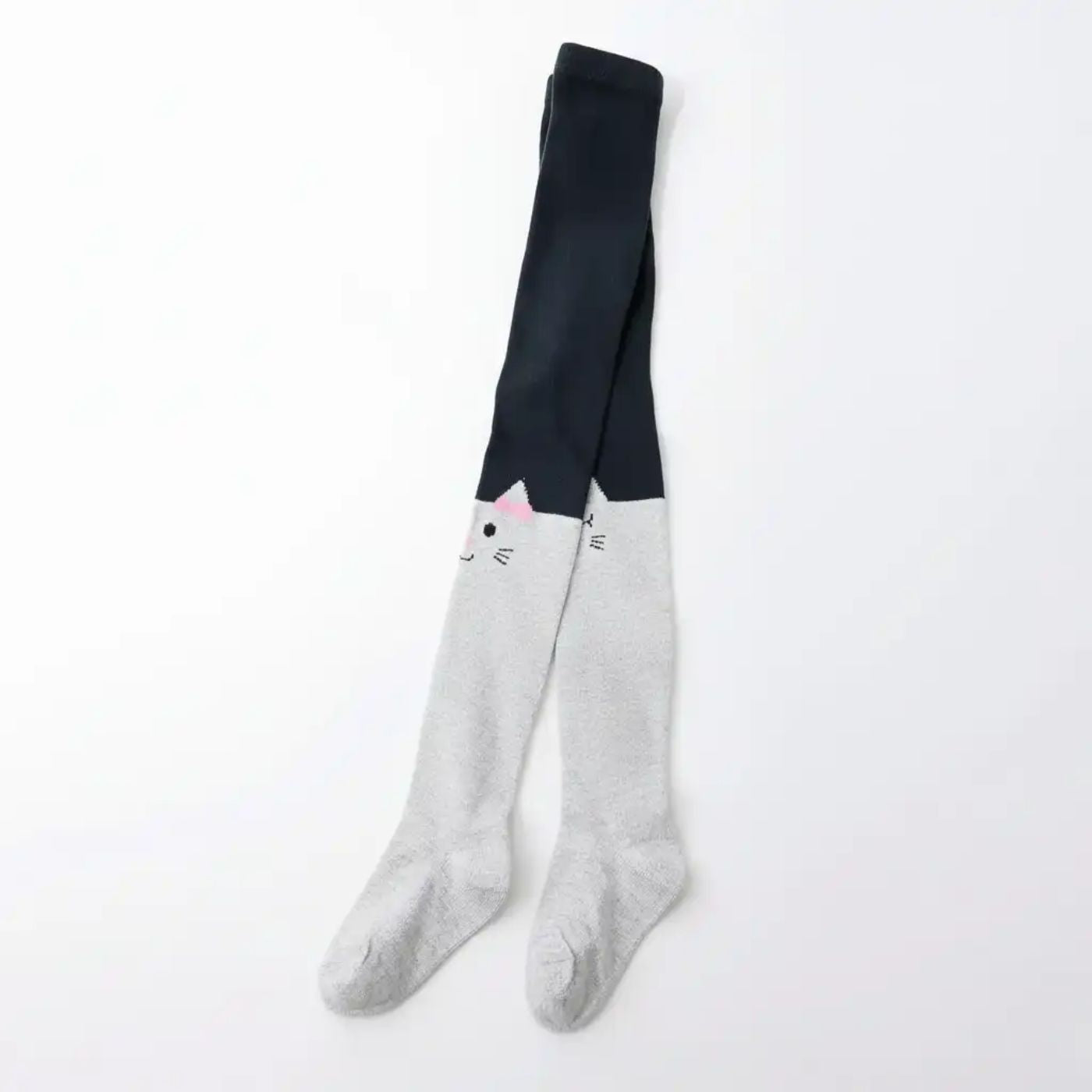 2er Set Kinderstrumpfhosen Katze und Rosa