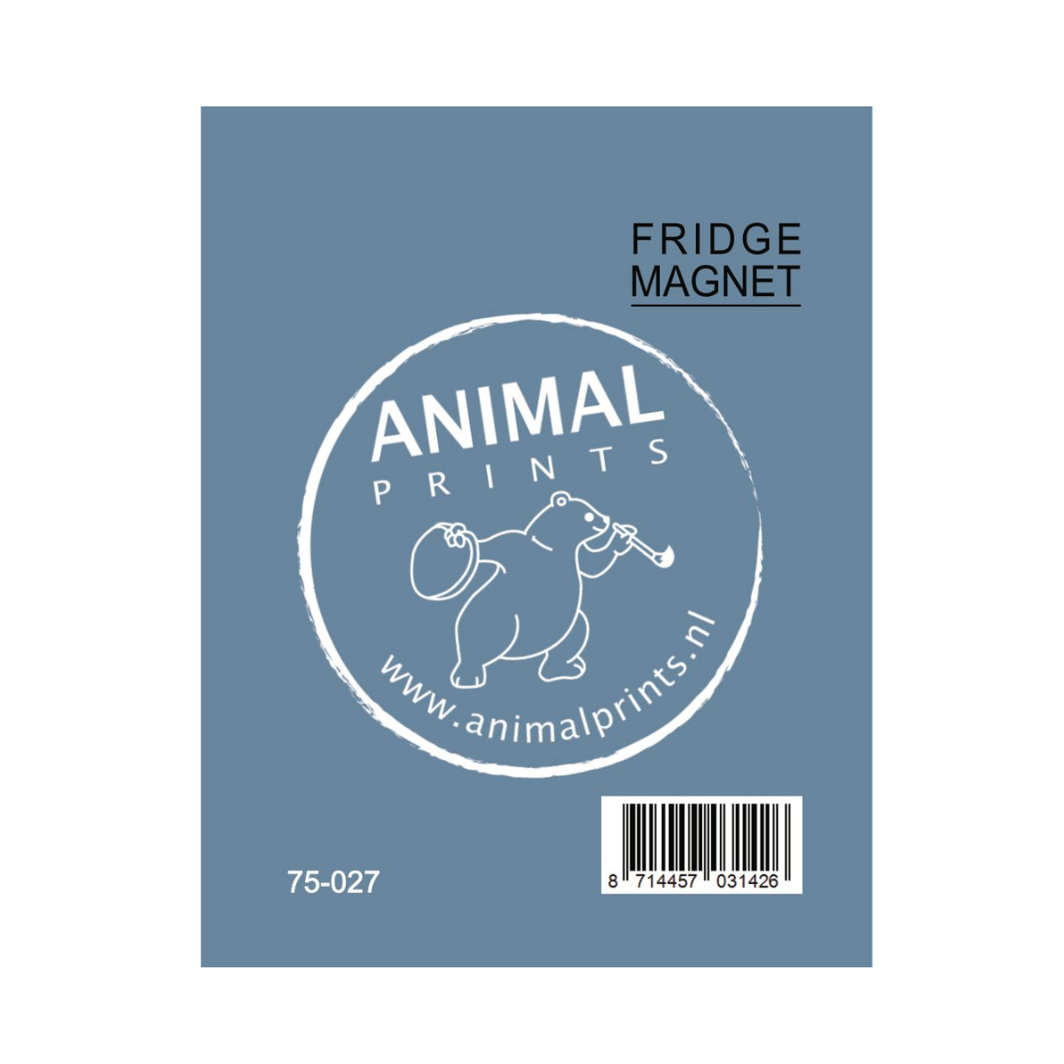 Kühlschrankmagnet Delfter Blau Design - Katze mit Reitpferd Magnet