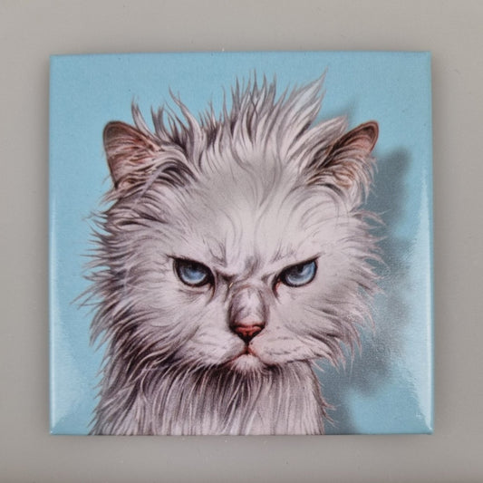 Kühlschrankmagnet mit zerzauster Katze Magnet