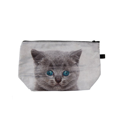 Kulturbeutel Katze mit blauen Augen Kosmetiktasche