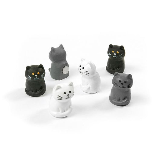 Katzen Magnete für Kühlschrank - 6er Set