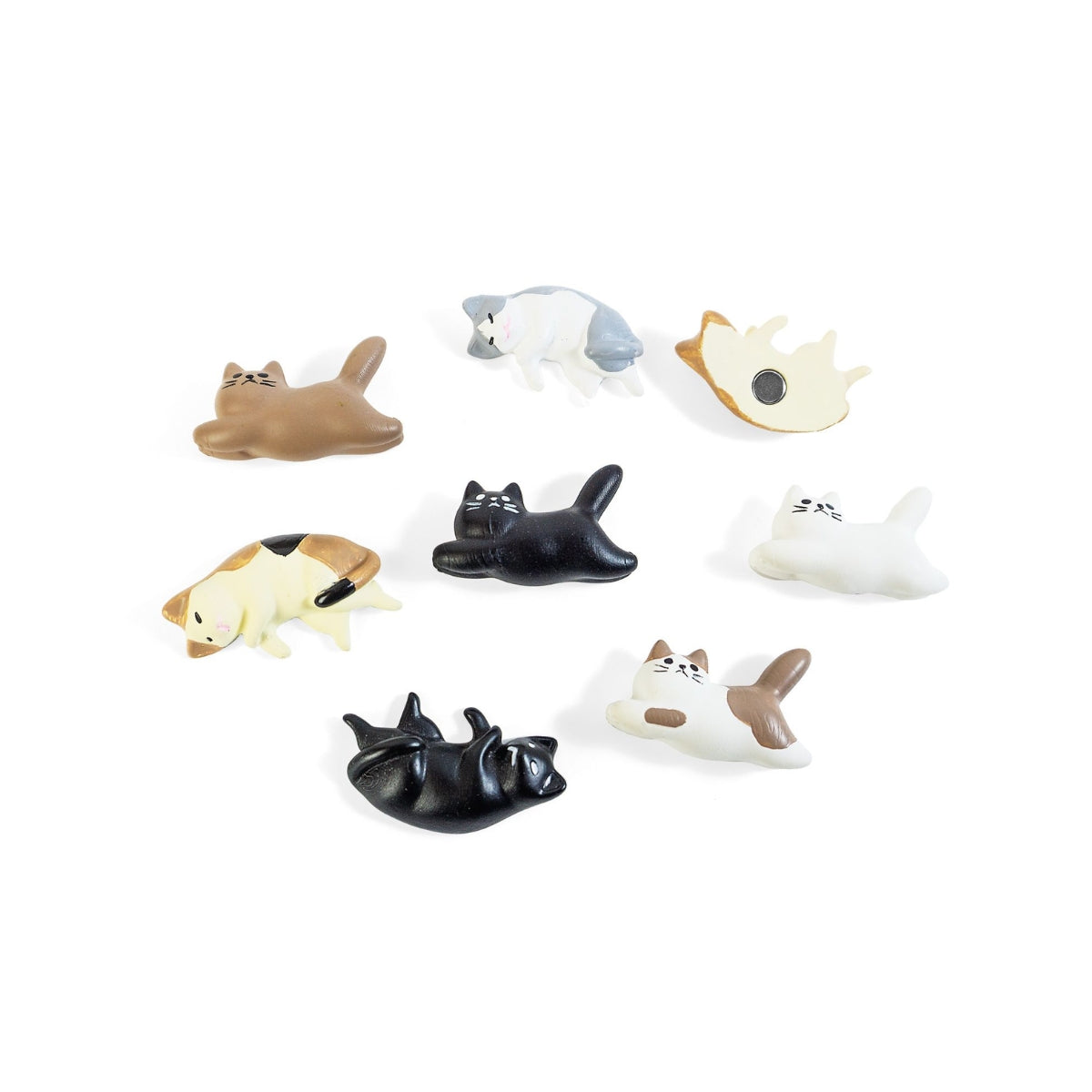 faule Katzen Magnete - 8er Set