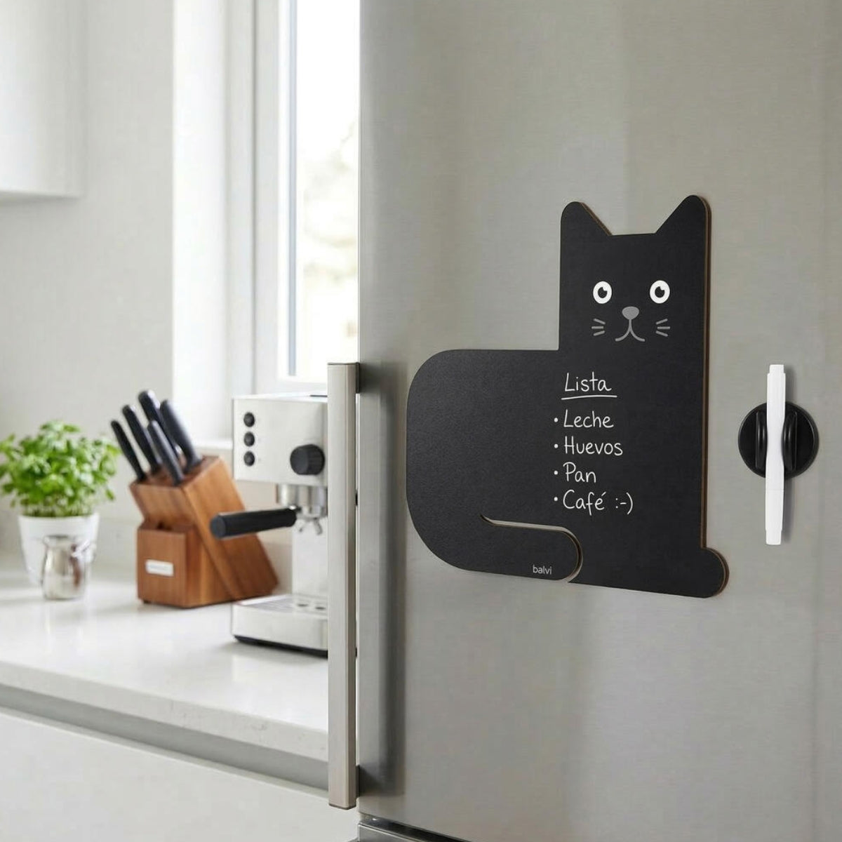 Magnettafel für Kühlschrank Meow - schwarz Balvi
