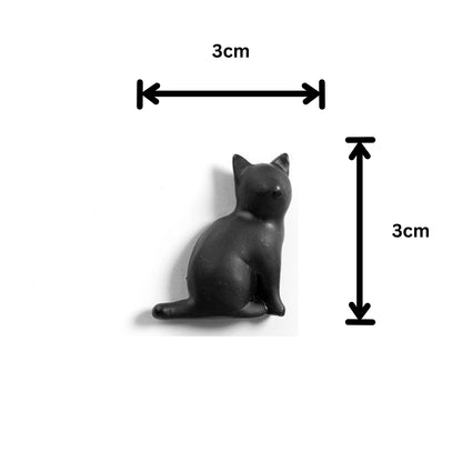 Katzen Magnete 5er Set Schwarz - Kühlschrankmagnete