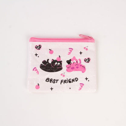 Mini Portemonnaie mit Katzen - Kawaii Design Portemonnaie