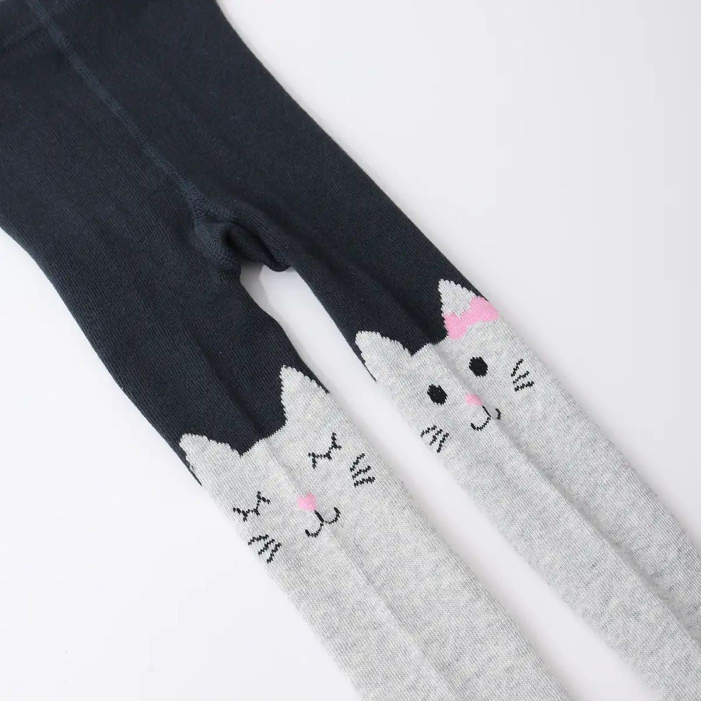 2er Set Kinderstrumpfhosen Katze und Rosa