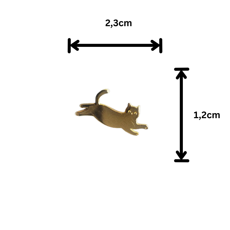 Ansteckpin Katze mit Karte - PLANTY OF CATS IN HERE Ansteckpin