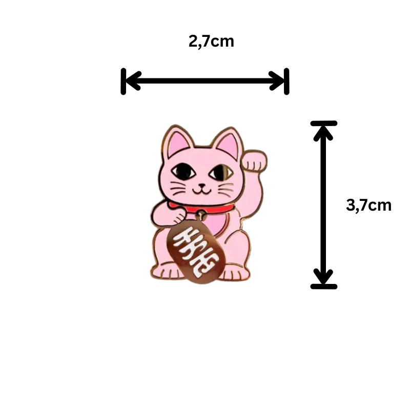 Anstecknadel Maneki Neko – rosa Studio Inktvis