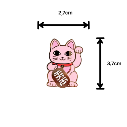 Anstecknadel Maneki Neko – rosa Studio Inktvis