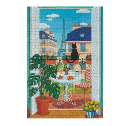 Katzen Puzzle - Frühstück in Paris