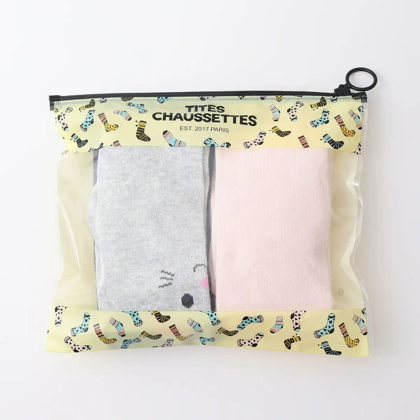 2er Set Kinderstrumpfhosen Katze und Rosa