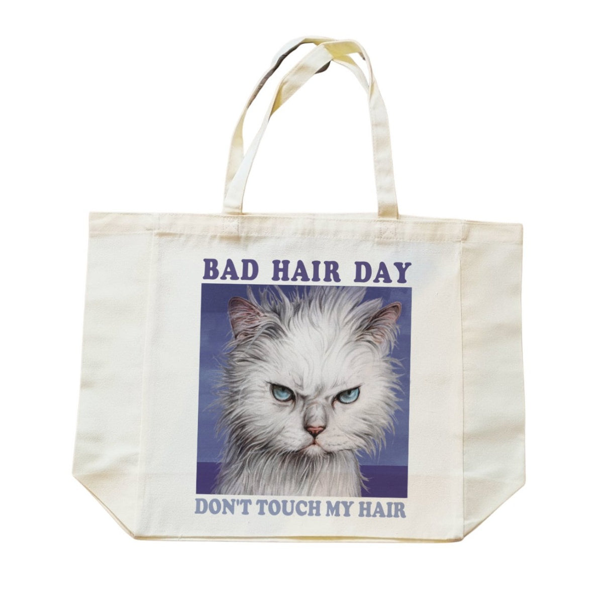 Einkaufstasche mit Katze Bad Hair Day Einkaufstasche