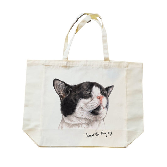 Einkaufstasche mit Katze - Time to Enjoy Einkaufstasche