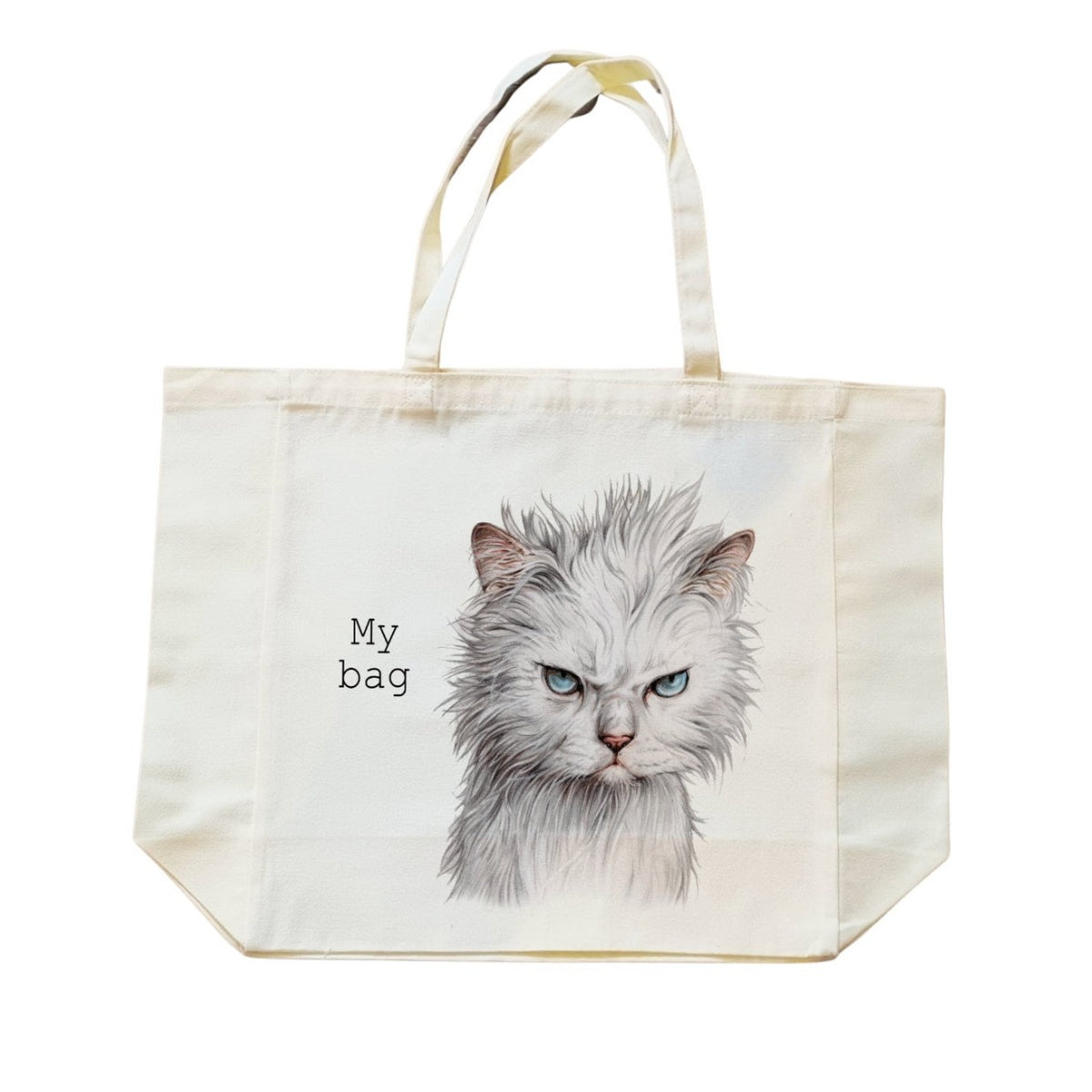 Einkaufstasche mit zerzauster Katze Einkaufstasche