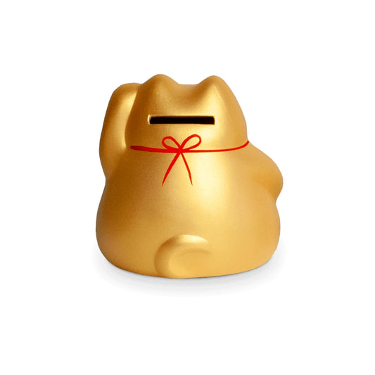 kleine Spardose Winkekatze - gold Spardose