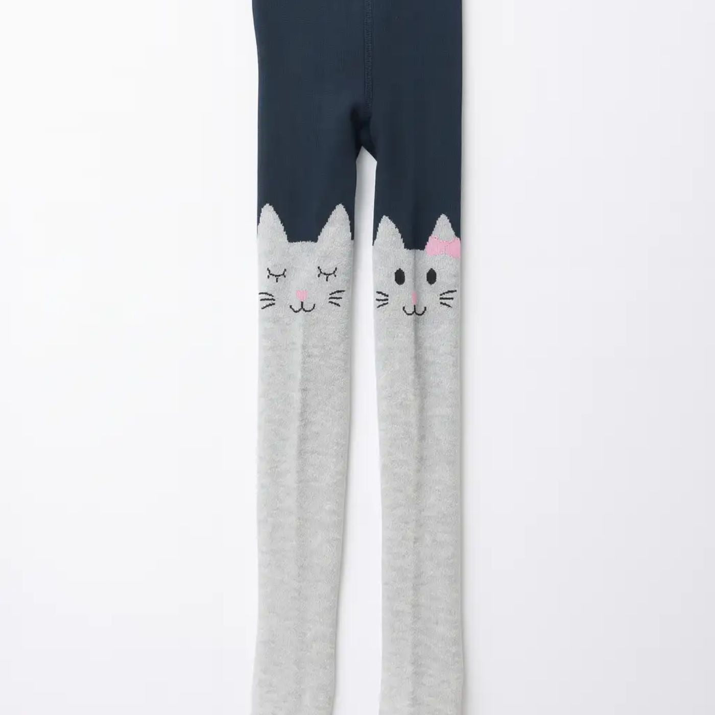 2er Set Kinderstrumpfhosen Katze und Rosa