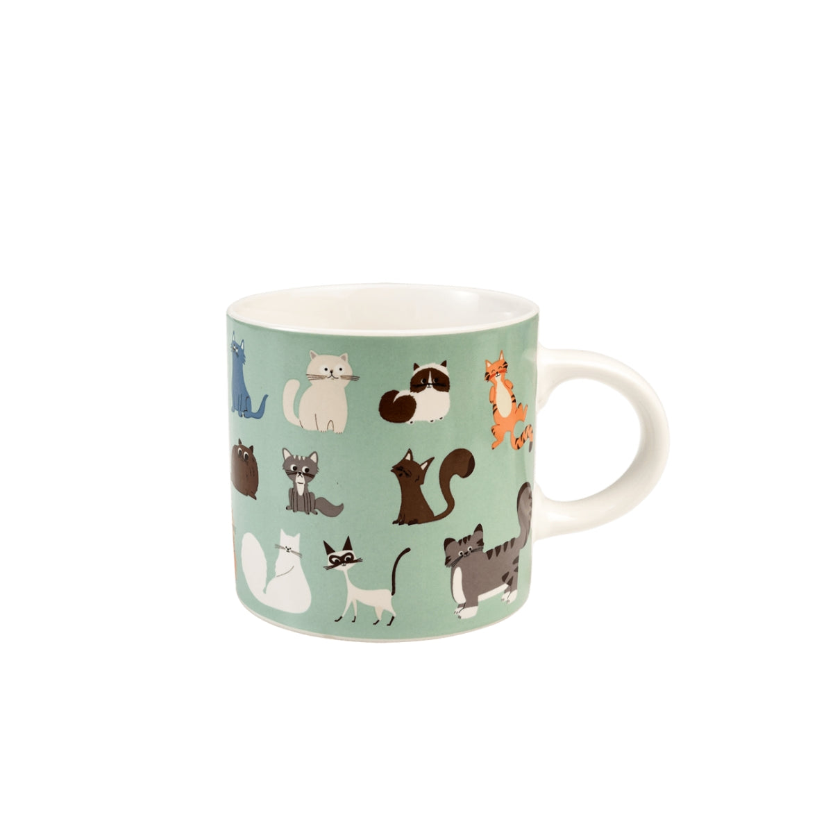 grüne Tasse mit kleinen Katzen Tasse