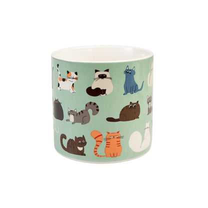 grüne Tasse mit kleinen Katzen Tasse