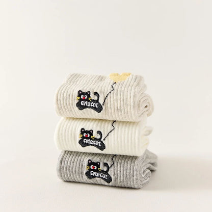 3er-Set Socken - Katze mit Herzballon