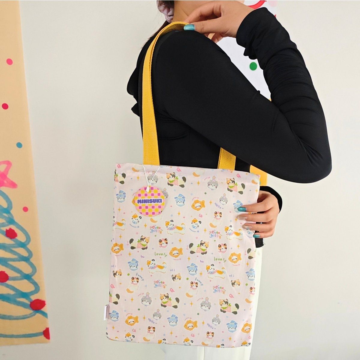Tragetasche mit kleinen Katzen - Kawaii Design Tragetasche