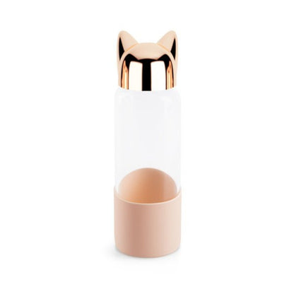 Trinkflasche mit Katzenohren - rosa